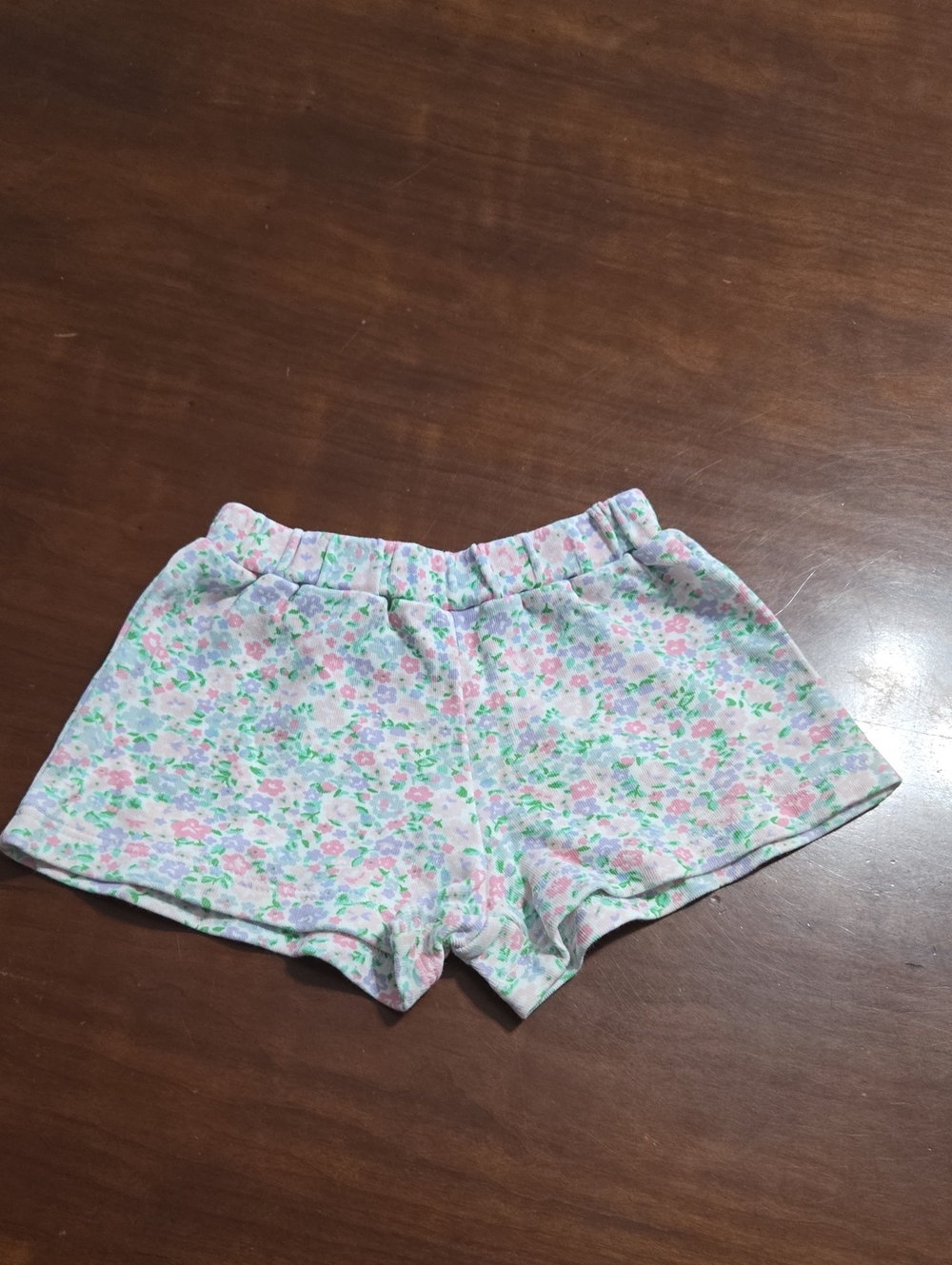 The Beaufort Bonnet Company Floral Cotton Shorts in Pink and Green 6-12m